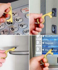 أدوات فتح الباب بدون لمس مع قلادة سلسلة المفاتيح