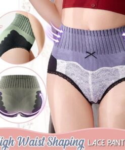 سراويل الدانتيل عالية الخصر