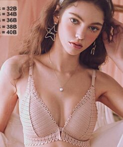 حمالة صدر من الدانتيل بإبزيم أمامي للتنفس من LaxChic