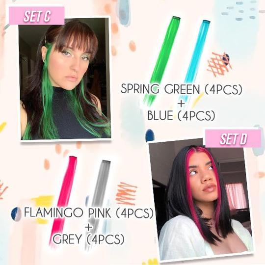 مجموعة وصلات الشعر الملونة ذات المشبك - Image 7