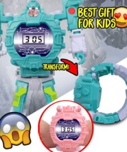 ساعة لعبة روبوت متحولة 2 في 1