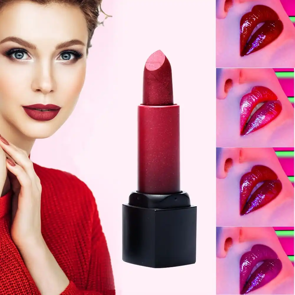 أحمر شفاه معدني يدوم طويلاً ومقاوم للماء - Image 3
