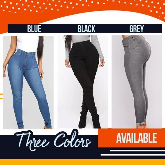 جينز مطاطي ذو شكل مثالي - Image 3