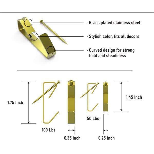 130 قطعة من شماعات الصور مع الأظافر - Image 5
