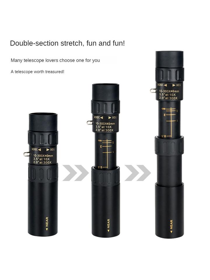 تلسكوب أحادي العين بتكبير تليفوتوغرافي فائق 4K 10-300X40mm - Image 4
