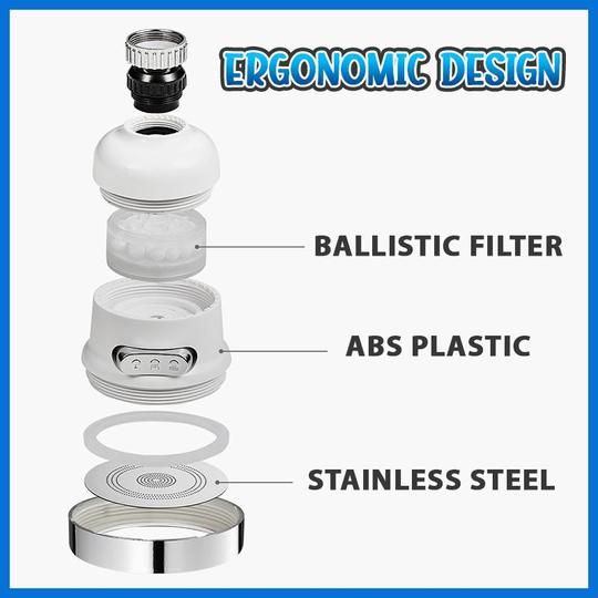 رأس صنبور متحرك 360 درجة سهل الاستخدام - Image 7