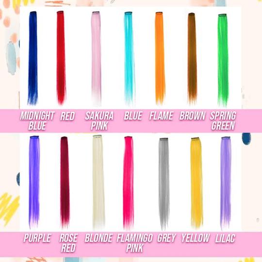 مجموعة وصلات الشعر الملونة ذات المشبك - Image 5