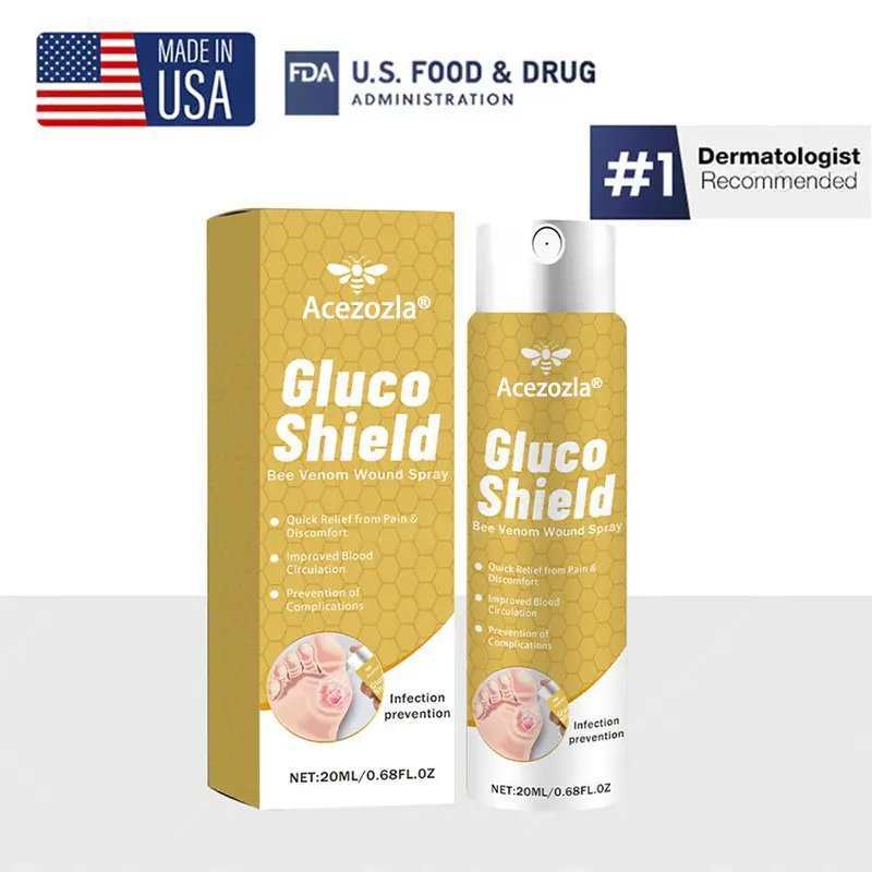Acezozla® GlucoShield رذاذ سم النحل للجروح