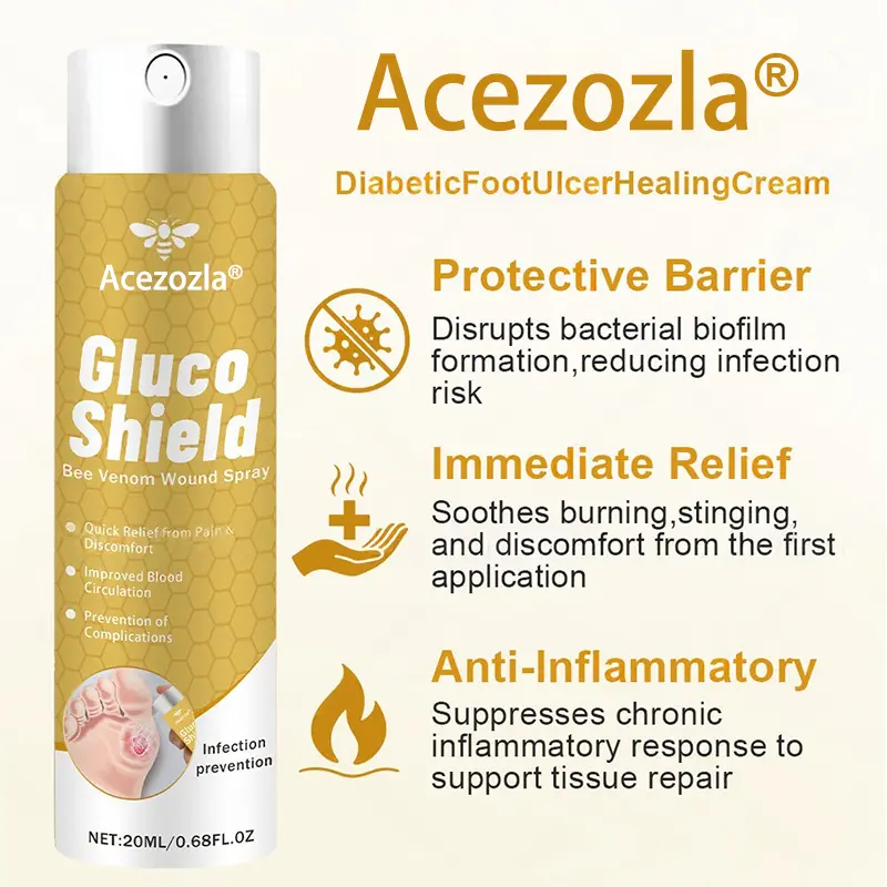 Acezozla® GlucoShield رذاذ سم النحل للجروح - Image 7