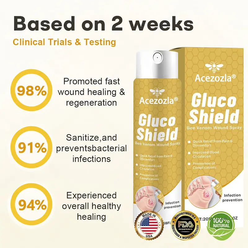 Acezozla® GlucoShield رذاذ سم النحل للجروح - Image 9