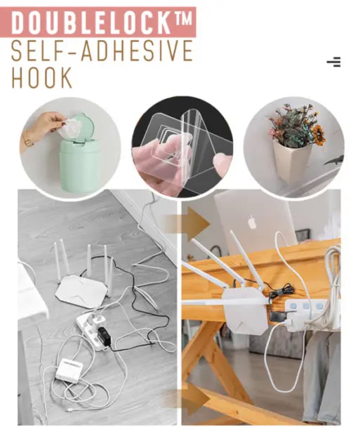 خطاف DoubleLock ذاتي اللصق