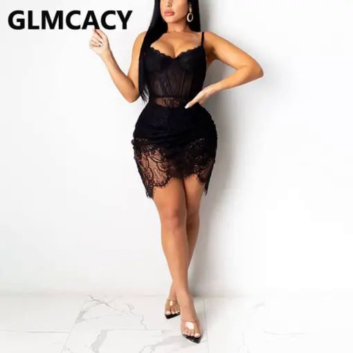 رمش الدانتيل صد فستان شبكة محض