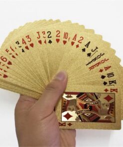 أوراق لعب البوكر الفاخرة المصنوعة من رقائق الذهب عيار 24 قيراط
