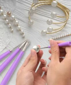 مجموعة مخرطة الخرزات الماسية اللؤلؤية