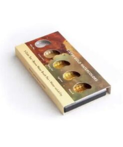 مجموعة ألوان مائية ذهبية مرصعة بالنجوم مكونة من 5 قطع