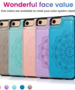 حامل بطاقة المحفظة حالة الهاتف الجلدية